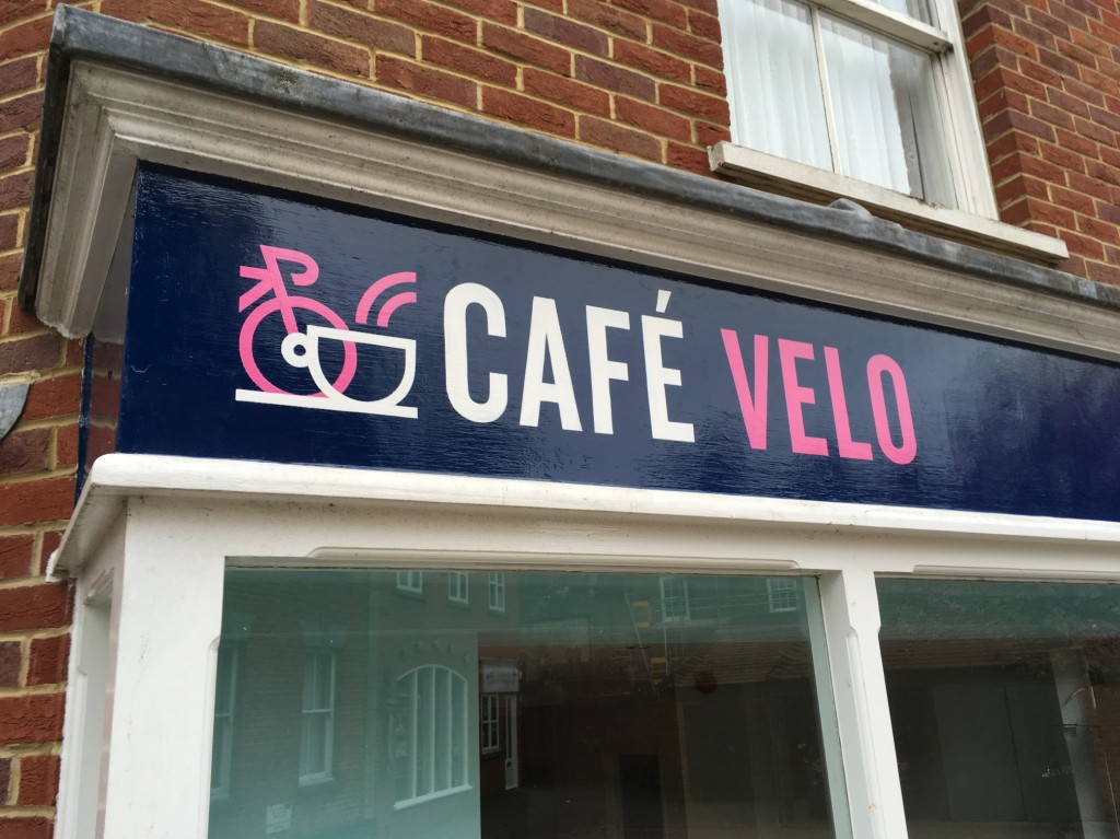 Cafe Velo signwritten shop front