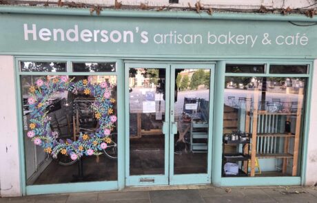 Bakery and cafe shop front